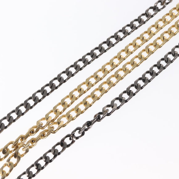 GIVENCHY Chain Necklace metal Gold Tone Auth am9774