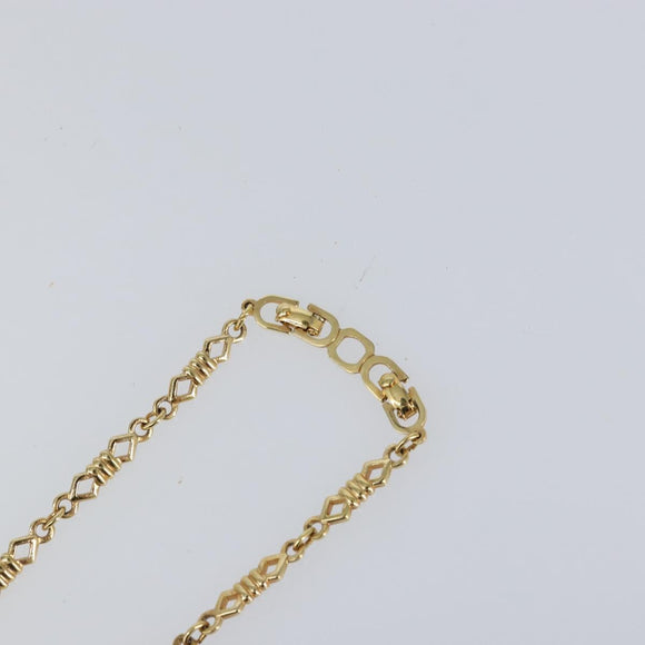 Christian Dior Chain Necklace metal Gold Tone Auth am9775