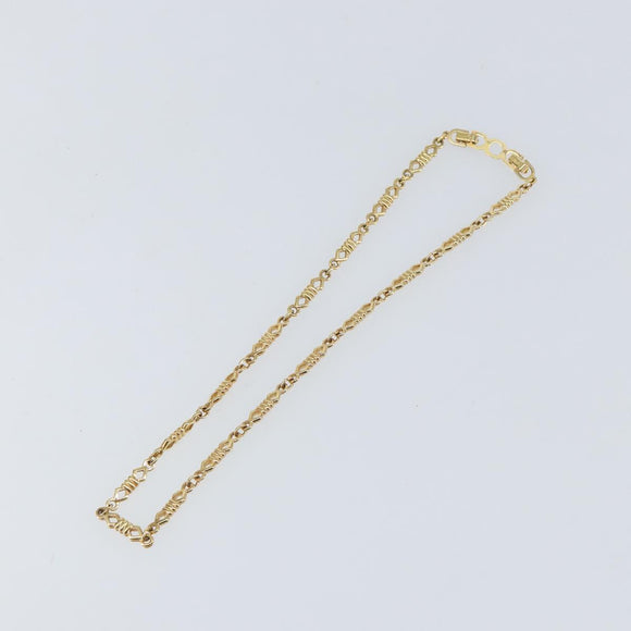 Christian Dior Chain Necklace metal Gold Tone Auth am9775