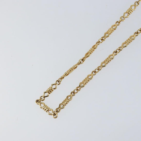 Christian Dior Chain Necklace metal Gold Tone Auth am9775