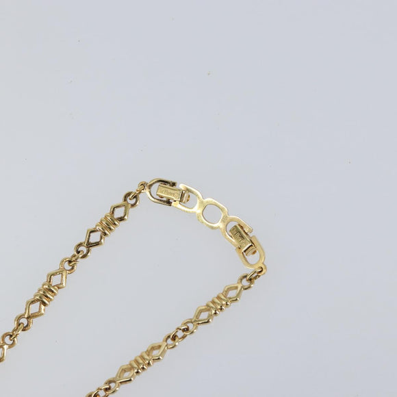 Christian Dior Chain Necklace metal Gold Tone Auth am9775