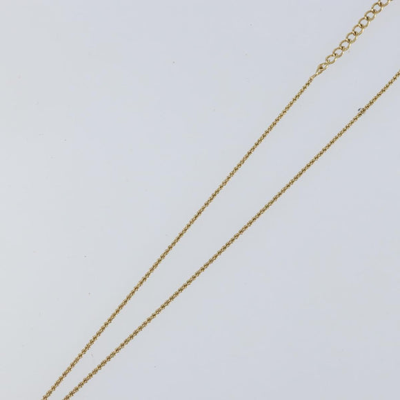 Christian Dior Printed Initials Necklace metal Gold Tone Auth am9776