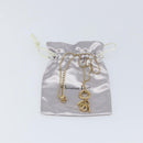 Christian Dior Printed Initials Necklace metal Gold Tone Auth am9776-12