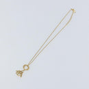 Christian Dior Printed Initials Necklace metal Gold Tone Auth am9776-2