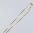 Christian Dior Printed Initials Necklace metal Gold Tone Auth am9776-5