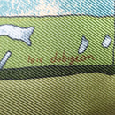 HERMES Petit Carré Scarf Silk ""PERSONA"" Green Auth am9777-6