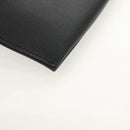 SAINT LAURENT Cassandra Pouch Leather Black Auth am9781A-15