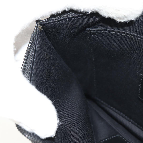 SAINT LAURENT Cassandra Pouch Leather Black Auth am9781A