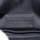 SAINT LAURENT Cassandra Pouch Leather Black Auth am9781A-11