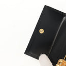 CARTIER Must Line Key Case Leather Black Gold Auth am9783A-10