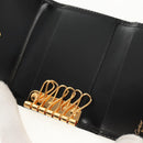 CARTIER Must Line Key Case Leather Black Gold Auth am9783A-11