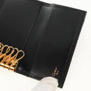 CARTIER Must Line Key Case Leather Black Gold Auth am9783A-12