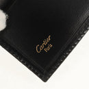 CARTIER Must Line Key Case Leather Black Gold Auth am9783A-13