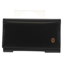 CARTIER Must Line Key Case Leather Black Gold Auth am9783A-2