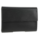 LOUIS VUITTON Epi Porte TresorEtui Papie Wallet Black M63712 LV Auth am9784A-1