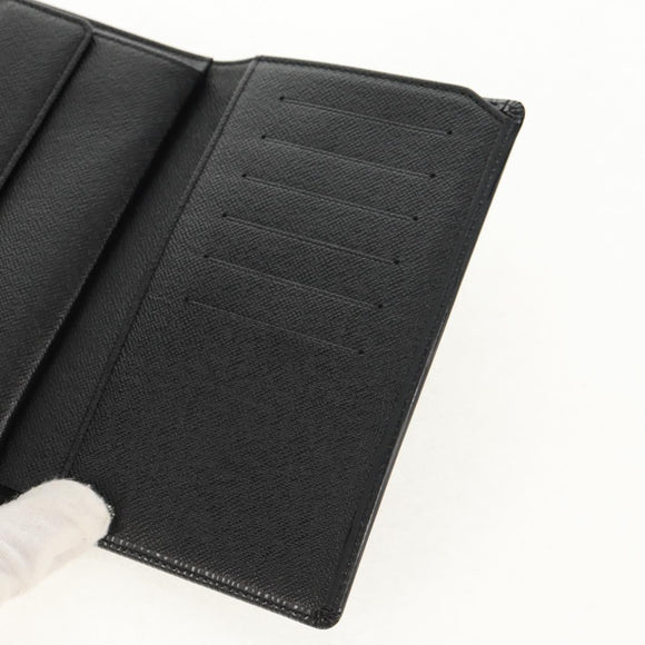 LOUIS VUITTON Epi Porte TresorEtui Papie Wallet Black M63712 LV Auth am9784A