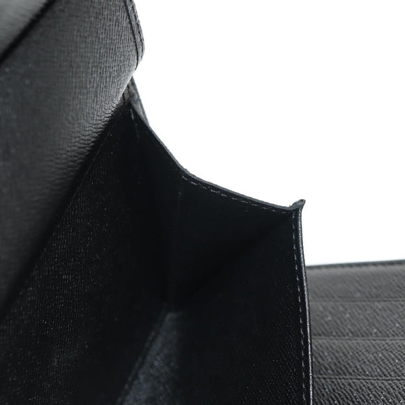 LOUIS VUITTON Epi Porte TresorEtui Papie Wallet Black M63712 LV Auth am9784A