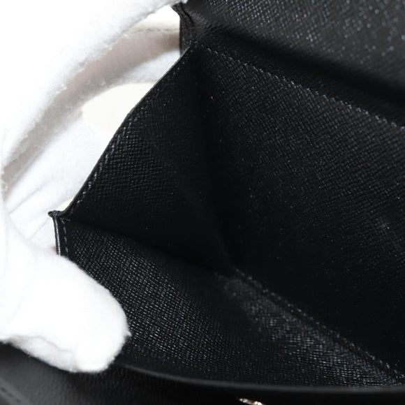 LOUIS VUITTON Epi Porte TresorEtui Papie Wallet Black M63712 LV Auth am9784A