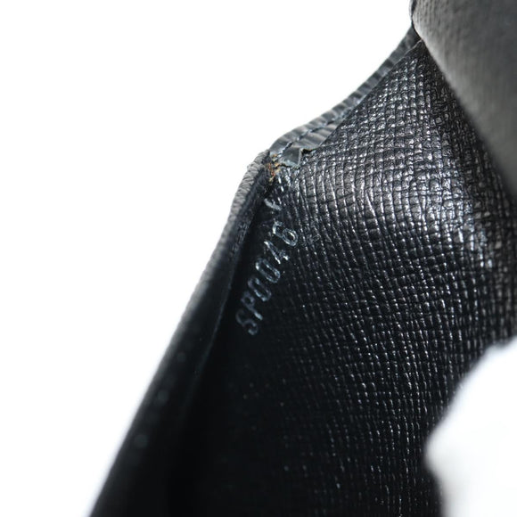 LOUIS VUITTON Epi Porte TresorEtui Papie Wallet Black M63712 LV Auth am9784A