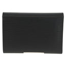LOUIS VUITTON Epi Porte TresorEtui Papie Wallet Black M63712 LV Auth am9784A-2