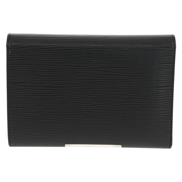 LOUIS VUITTON Epi Porte TresorEtui Papie Wallet Black M63712 LV Auth am9784A