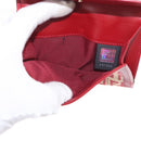 FENDI Zucchino Canvas Compact Wallet Red Gold Auth am9786-11