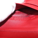 FENDI Zucchino Canvas Compact Wallet Red Gold Auth am9786-12