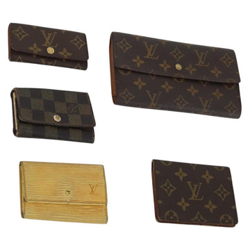 LOUIS VUITTON Monogram Epi Wallet 5 Set Yellow LV Auth am9787