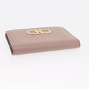 Salvatore Ferragamo Saint Laurent Wallet Leather 2 Set Pink Black Auth am9788-12