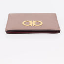 Salvatore Ferragamo Saint Laurent Wallet Leather 2 Set Pink Black Auth am9788-13