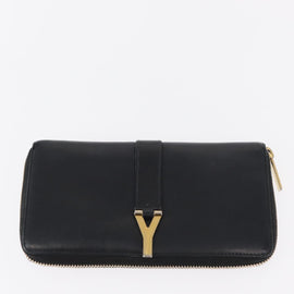 Salvatore Ferragamo Saint Laurent Wallet Leather 2 Set Pink Black Auth am9788 - 0