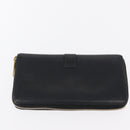 Salvatore Ferragamo Saint Laurent Wallet Leather 2 Set Pink Black Auth am9788-3