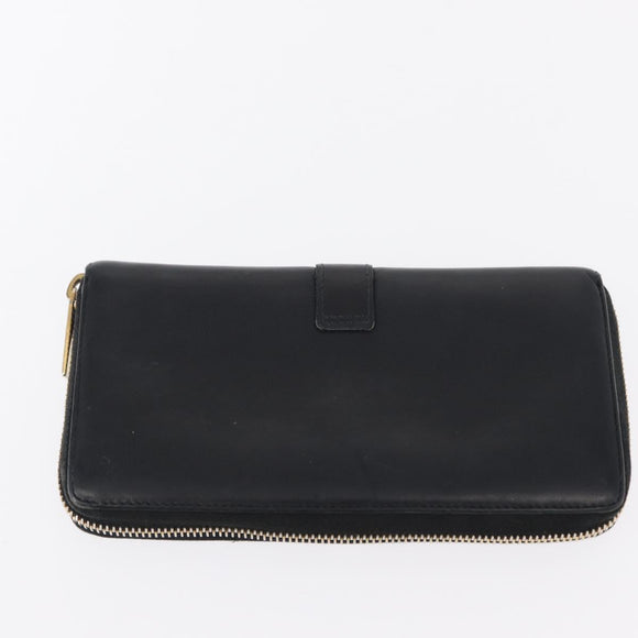 Salvatore Ferragamo Saint Laurent Wallet Leather 2 Set Pink Black Auth am9788