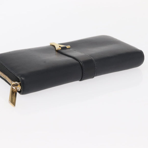 Salvatore Ferragamo Saint Laurent Wallet Leather 2 Set Pink Black Auth am9788