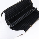 Salvatore Ferragamo Saint Laurent Wallet Leather 2 Set Pink Black Auth am9788-8