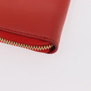 Salvatore Ferragamo Vala Compact Wallet Leather Red Gold Auth am9789-15