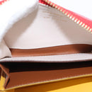 Salvatore Ferragamo Vala Compact Wallet Leather Red Gold Auth am9789-10