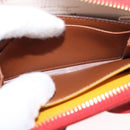 Salvatore Ferragamo Vala Compact Wallet Leather Red Gold Auth am9789-11