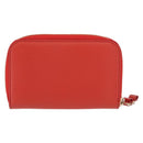 Salvatore Ferragamo Vala Compact Wallet Leather Red Gold Auth am9789-2