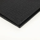 FENDI Zucchino Canvas Compact Wallet Black Auth am9790A-15