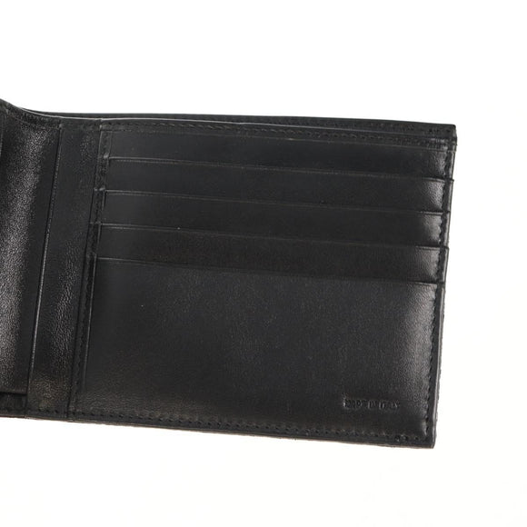 FENDI Zucchino Canvas Compact Wallet Black Auth am9790A