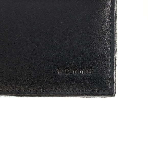 FENDI Zucchino Canvas Compact Wallet Black Auth am9790A