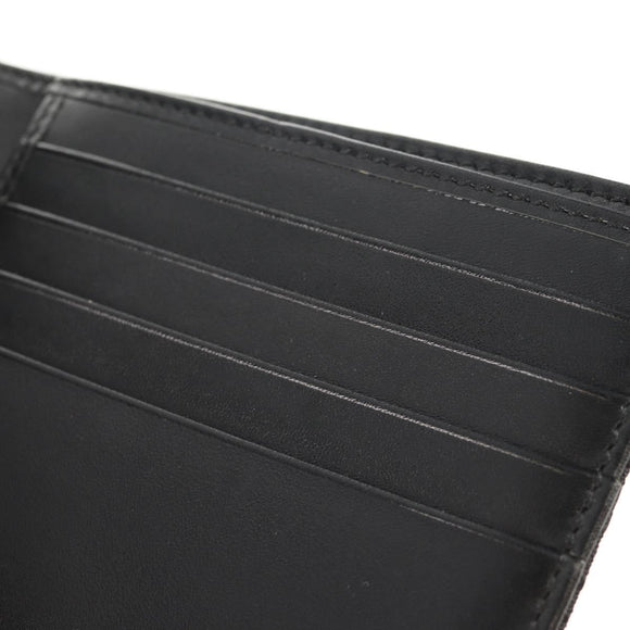FENDI Zucchino Canvas Compact Wallet Black Auth am9790A