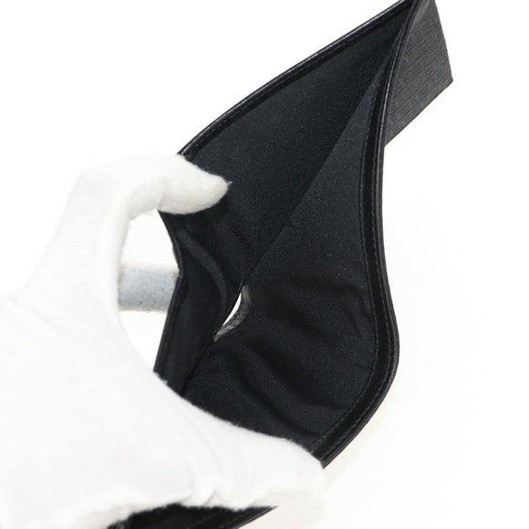 FENDI Zucchino Canvas Compact Wallet Black Auth am9790A