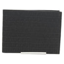 FENDI Zucchino Canvas Compact Wallet Black Auth am9790A-13