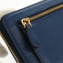 PRADA Compact Wallet Leather Blue Auth am9791V-12