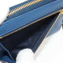 PRADA Compact Wallet Leather Blue Auth am9791V-13