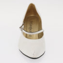 Salvatore Ferragamo Pumps Shoes Leather 35 White Auth am9795-12