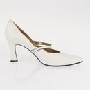 Salvatore Ferragamo Pumps Shoes Leather 35 White Auth am9795-18