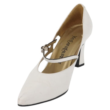 Salvatore Ferragamo Pumps Shoes Leather 35 White Auth am9795 - 0